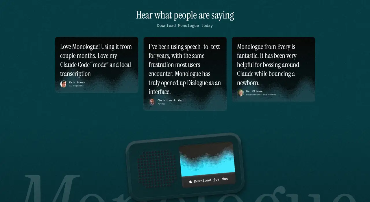 Секция «Отзывы» с сайта https://www.monologue.to/, тематика — SaaS, цвета — Черный, стиль — Карточный, Минимализм, типографика — Без засечек, Декоративные