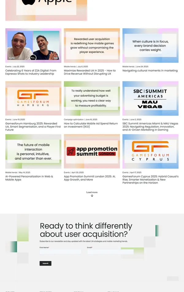 Блог Z2A Digital, тематика — Маркетинг, цвета — Белый, стиль — Корпоративный, типографика — Без засечек