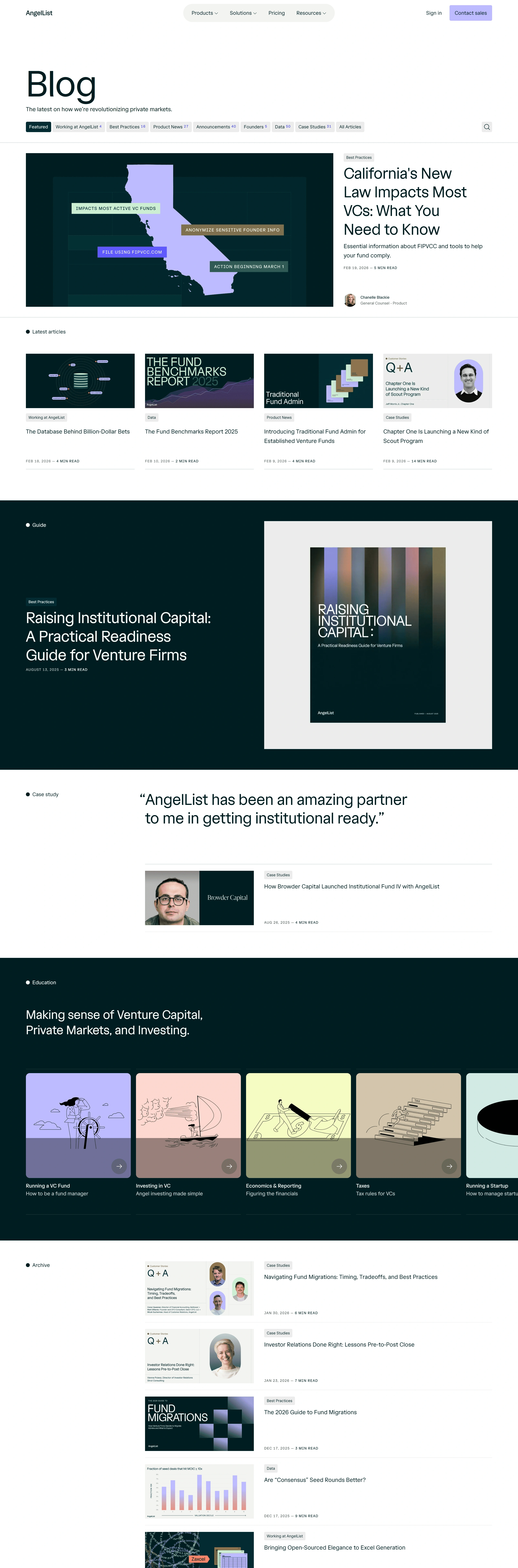 AngelList Блог AngelList, тематика — Другое, цвета — Белый, Черный, Серый, стиль — Корпоративный, Минимализм, типографика — Без засечек