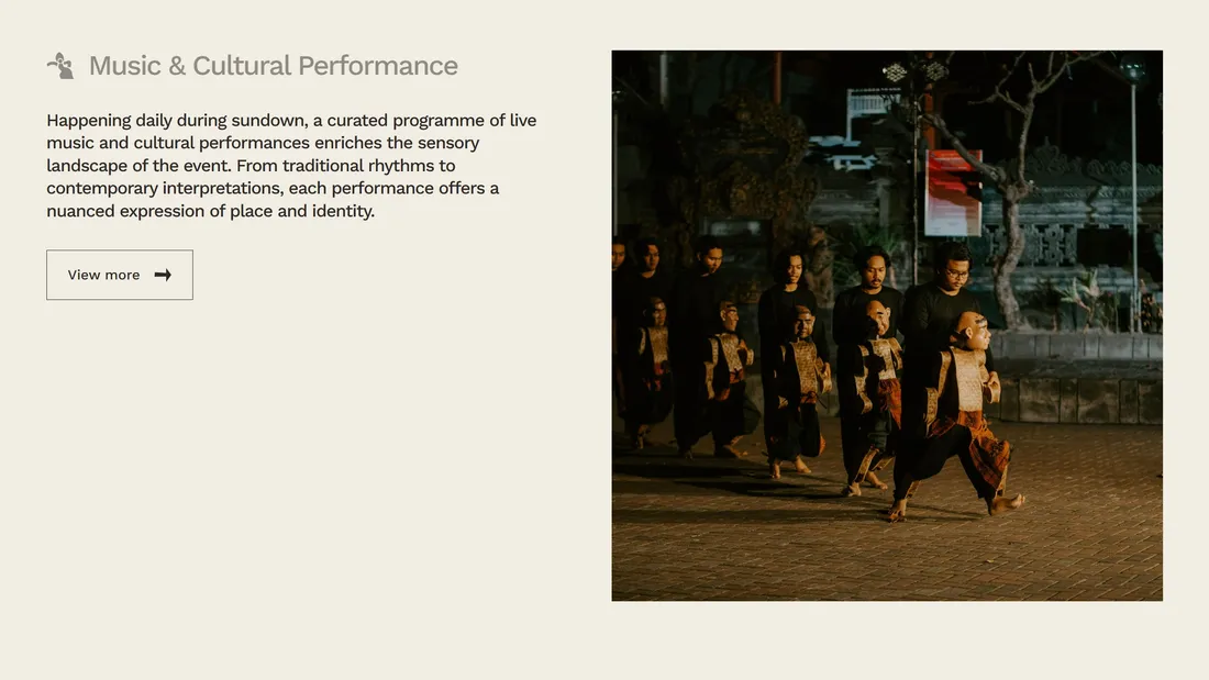 Секция «О продукте» с сайта https://www.jiacurated.com/, тематика — Мероприятия, цвета — Белый, Черный, стиль — Минимализм, типографика — Без засечек