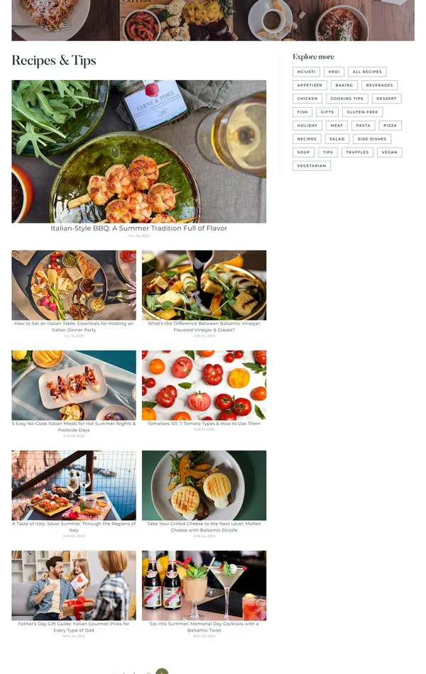 Блог Mercato Di Bellina, тематика — Интернет-магазин, Еда и напитки, цвета — Белый, Серый, стиль — Корпоративный, типографика — Без засечек