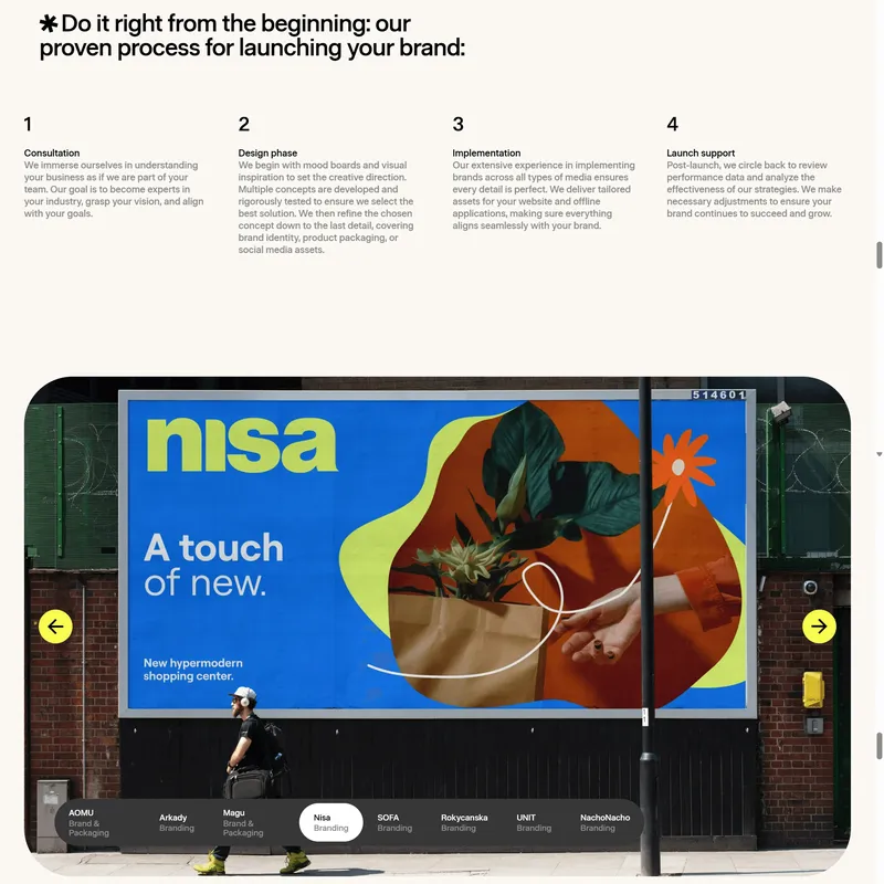 Секция «Этапы» с сайта https://www.garcy.studio/, тематика — Маркетинг, Дизайн, Агентство , цвета — Белый, Черный, Серый, стиль — Корпоративный, типографика — Без засечек