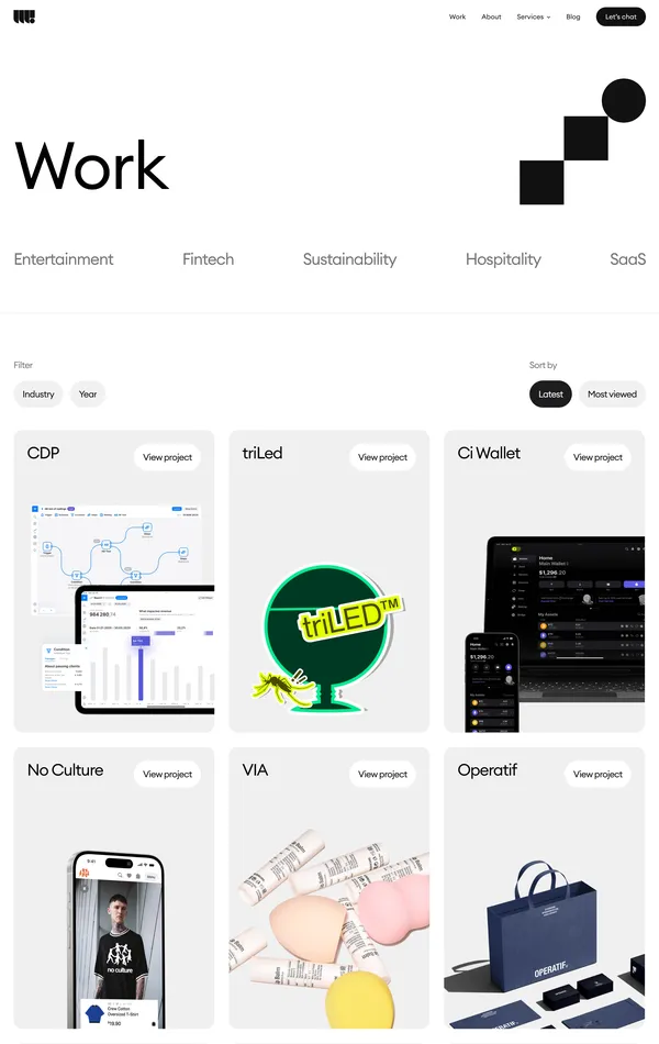 Портфолио Webgamma, тематика — Дизайн, цвета — Белый, стиль — Минимализм, типографика — Без засечек