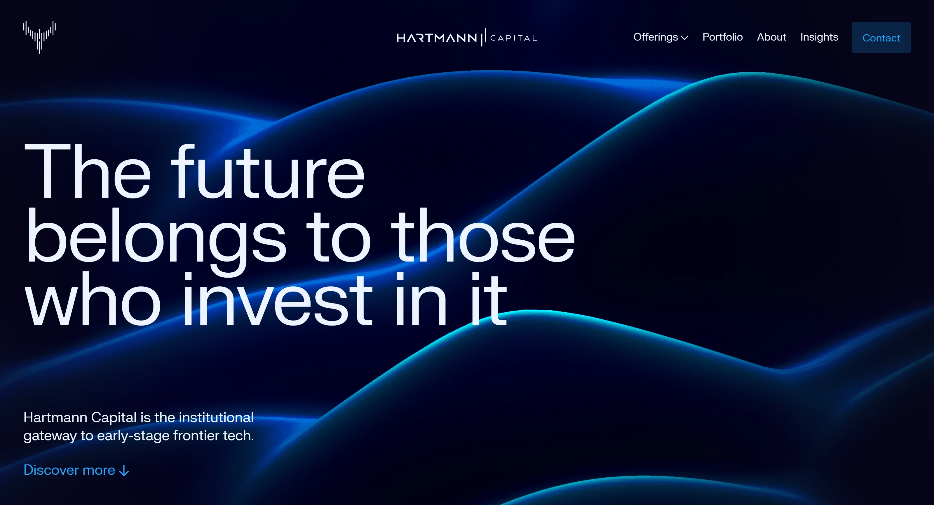 Hartmann Capital Секция «Первый экран» с сайта https://www.hartmanncapital.com/, тематика — Финансы, цвета — Черный, стиль — Корпоративный, Минимализм, типографика — Без засечек