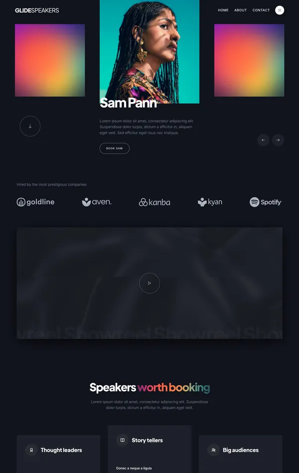 Главная Webflow Path One, тематика — Мероприятия, цвета — Черный, стиль — Корпоративный, Фестивальный, типографика — Без засечек
