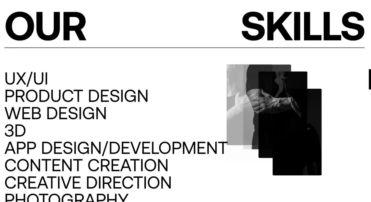 Секция «Услуги» с сайта https://www.proweb.gr/, тематика — IT и программное обеспечение, цвета — Белый, Черный, Серый, стиль — Минимализм, Брутализм, типографика — Без засечек