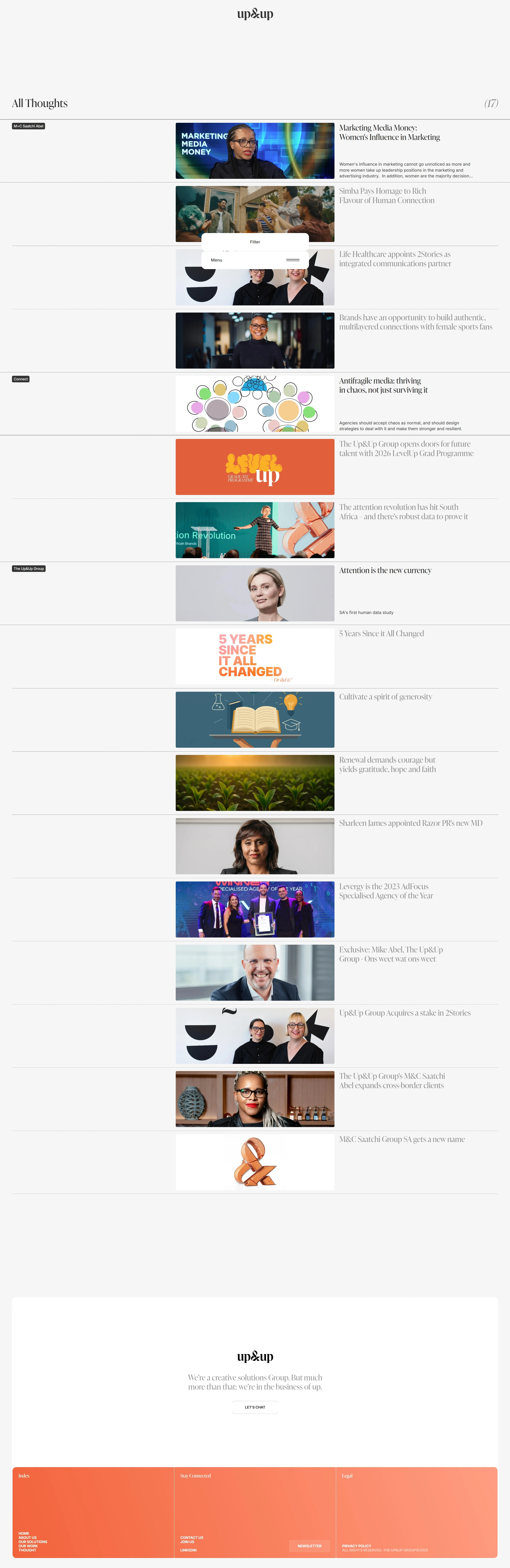 Up&Up Group Блог Up&Up Group, тематика — Маркетинг, цвета — Белый, стиль — Корпоративный, Минимализм, типографика — Без засечек