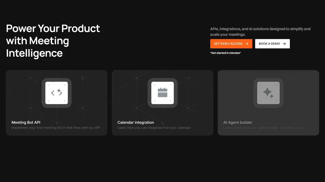 Секция «Призыв к действию» с сайта https://meetstream.ai/, тематика — IT и программное обеспечение, цвета — Черный, стиль — Корпоративный, типографика — Без засечек