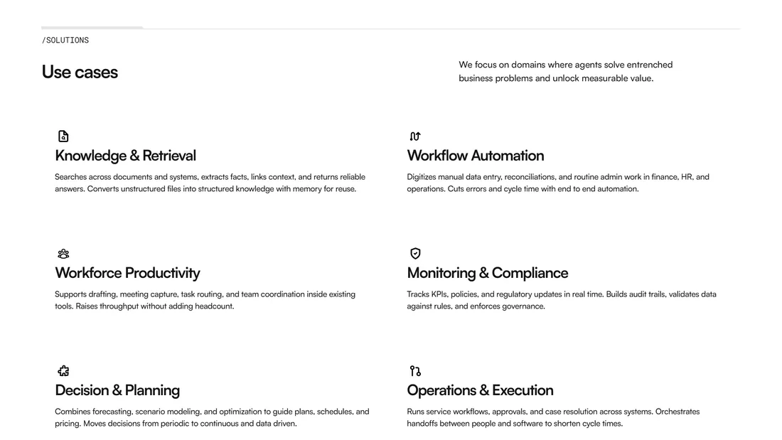 Секция «Услуги» с сайта https://subduxion.com/, тематика — IT и программное обеспечение, цвета — Белый, стиль — Корпоративный, Минимализм, типографика — Без засечек