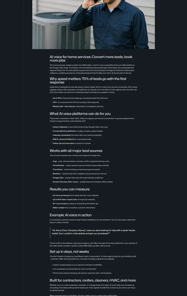 Продукт AgentVoice, тематика — Бизнес и профессиональные услуги, цвета — Черный, стиль — Корпоративный, Минимализм, типографика — Без засечек