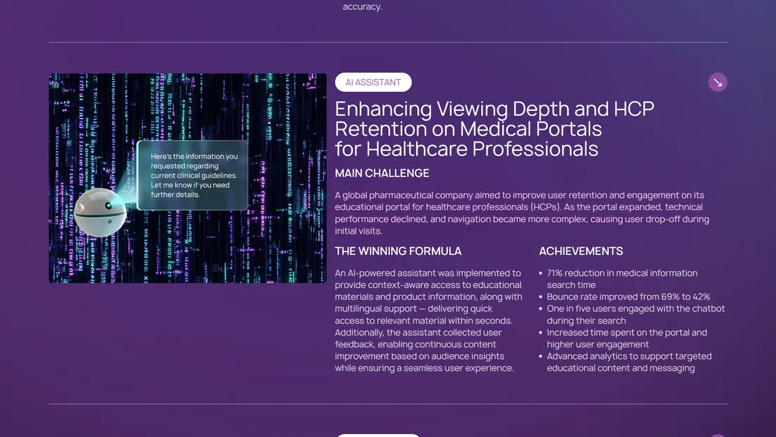 Секция «Кейсы» с сайта https://vivanti.eu/, тематика — Агентство , цвета — Черный, Серый, стиль — Корпоративный, типографика — Без засечек