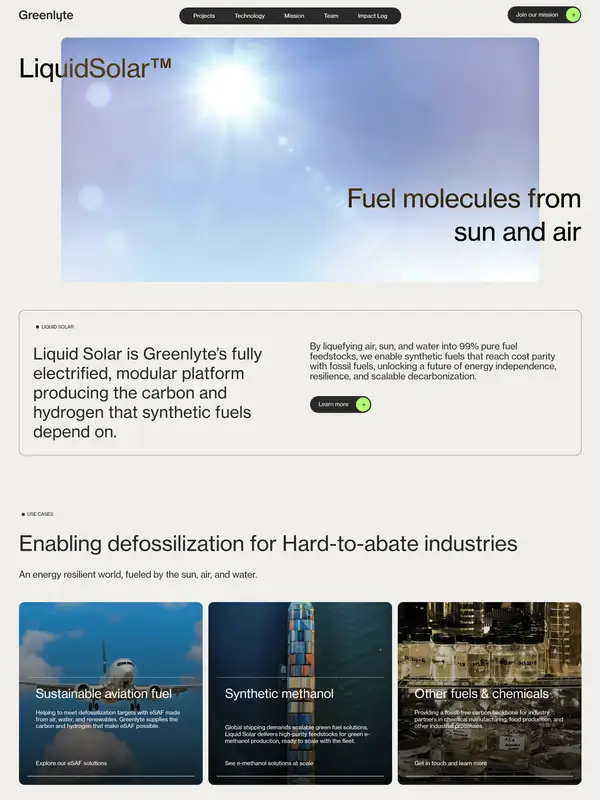 Лендинг Greenlyte Tech, тематика — Другое, цвета — Белый, Черный, Серый, стиль — Корпоративный, Минимализм, типографика — Без засечек