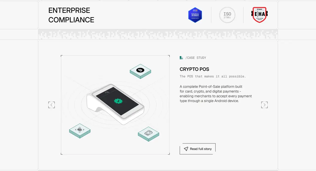 Секция «Кейсы» с сайта https://evolt.dev/, тематика — IT и программное обеспечение, цвета — Белый, стиль — Корпоративный, Минимализм, типографика — Без засечек