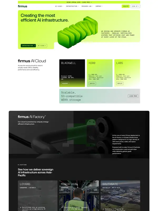 Главная Firmus, тематика — IT и программное обеспечение, цвета — Белый, Черный, Желтый, стиль — Корпоративный, Брутализм, типографика — Без засечек, Декоративные