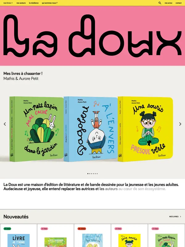 Главная Editions La Doux, тематика — Другое, цвета — Белый, Серый, Розовый, стиль — Фестивальный, Минимализм, типографика — Без засечек, Декоративные