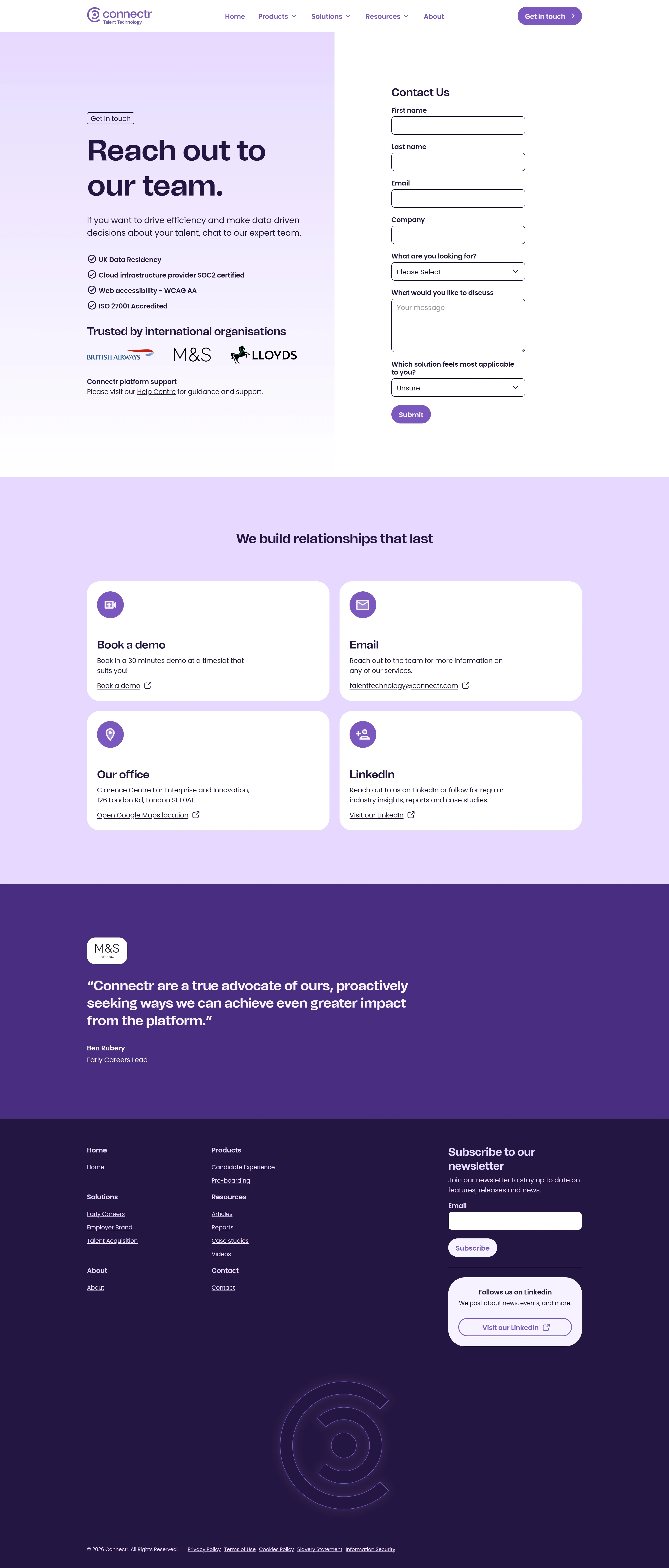 Connectr Контакты Connectr, тематика — HR, цвета — Белый, Черный, Серый, стиль — Корпоративный, Минимализм, типографика — Без засечек