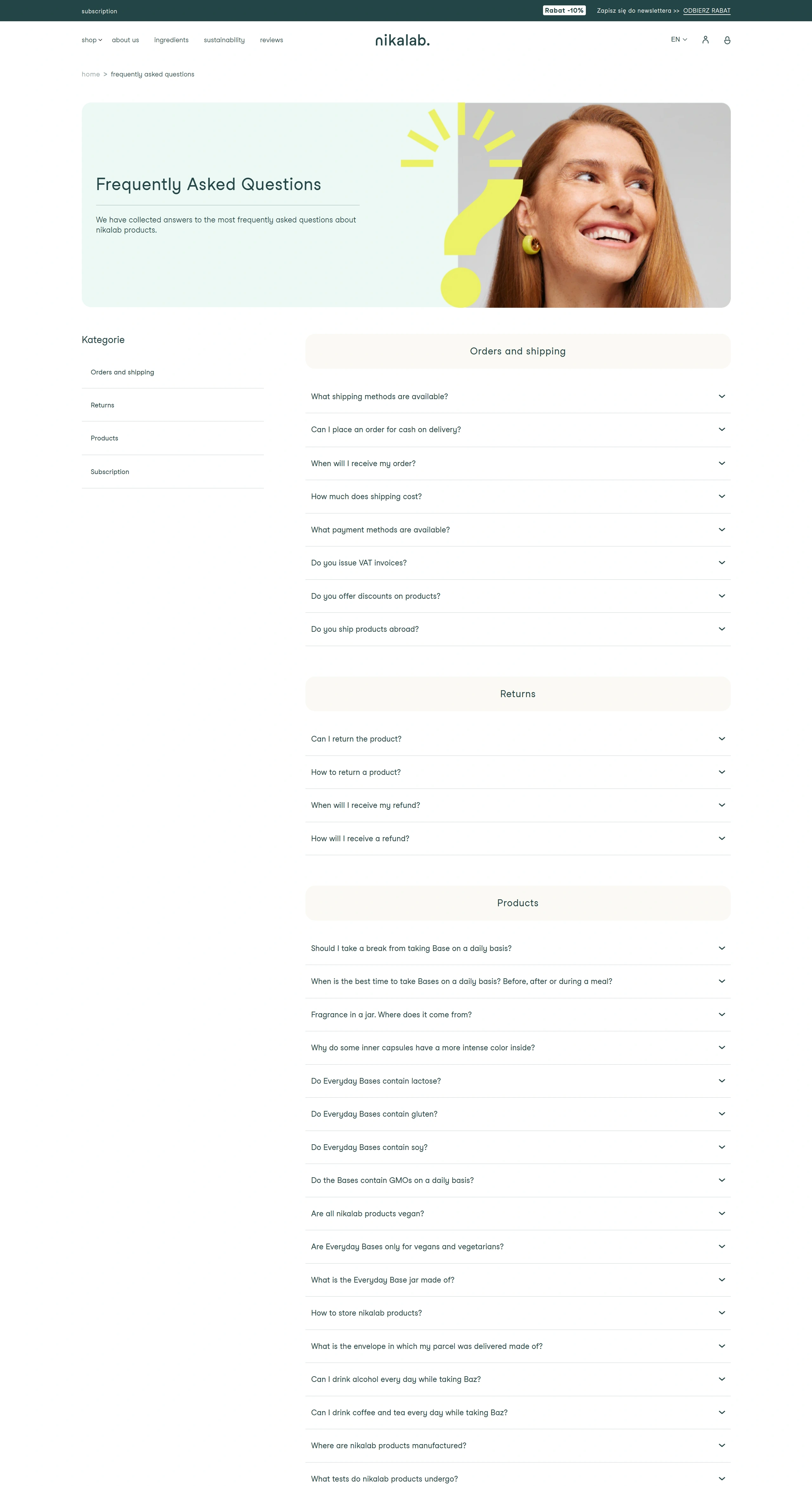 nikalab База знаний nikalab, тематика — Здоровье и фитнес, цвета — Белый, Серый, стиль — Минимализм, типографика — Без засечек