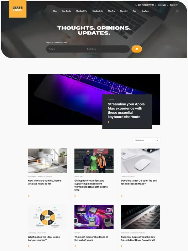 Блог Lease Loop, тематика — SaaS, цвета — Белый, Черный, Серый, стиль — Корпоративный, Минимализм, типографика — Без засечек