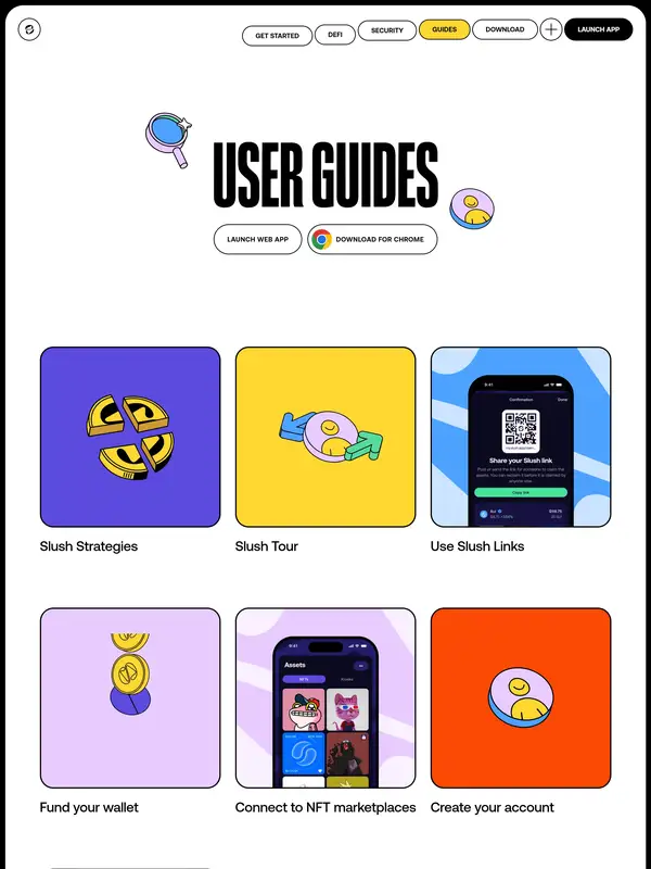 База знаний Slush, тематика — Крипто  и блокчейн, цвета — Белый, Серый, Желтый, стиль — Карточный, Брутализм, типографика — Без засечек, Декоративные