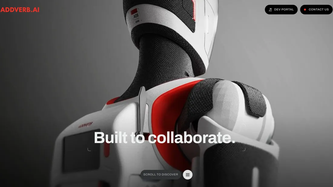 Секция «Первый экран» с сайта https://addverb.ai/, тематика — IT и программное обеспечение, цвета — Черный, Серый, стиль — Минимализм, Полигональный, типографика — Без засечек