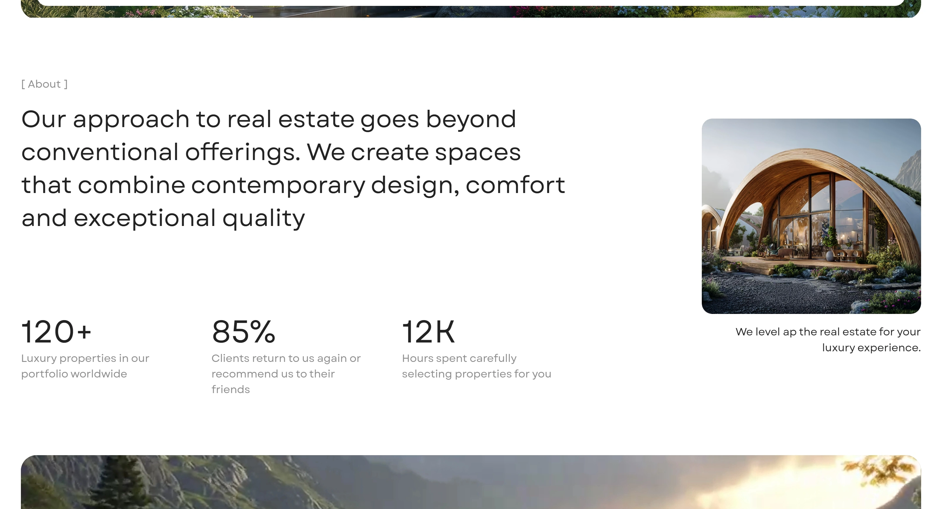 EverHome Секция «О компании» с сайта https://real-estate-gapsy.webflow.io/, тематика — Недвижимость, цвета — Белый, Черный, Серый, стиль — Минимализм, типографика — Без засечек
