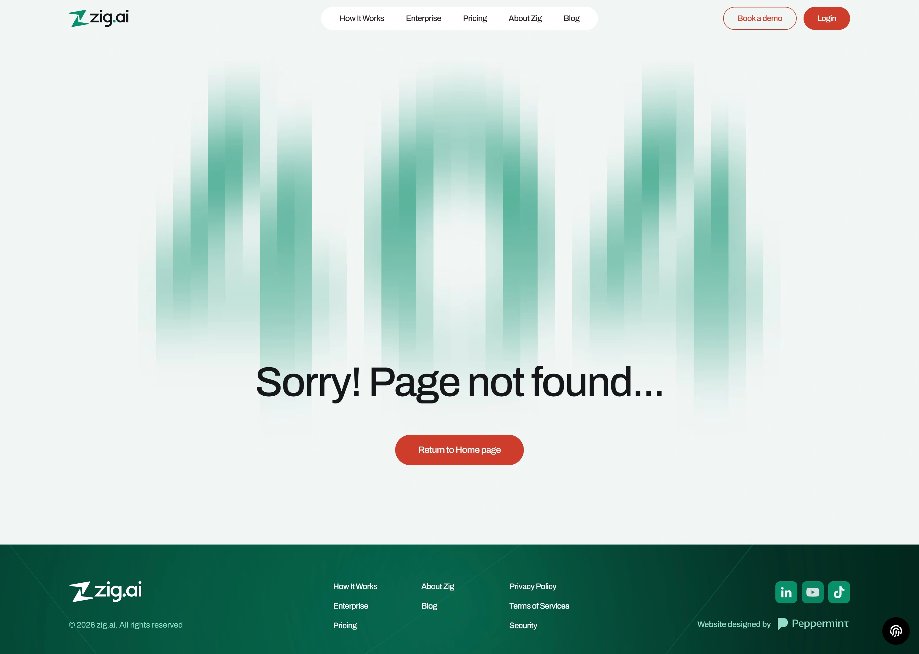 Zig 404-страница Zig, тематика — SaaS, цвета — Белый, Черный, стиль — Корпоративный, Минимализм, типографика — Без засечек