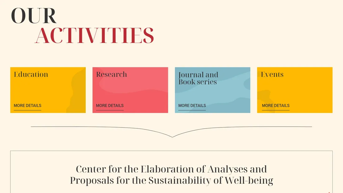 Секция «О компании» с сайта https://www.fondazionesimonecesarettiets.it/en, тематика — Образование, Некоммерческая деятельность, цвета — Белый, стиль — Корпоративный, типографика — С засечками