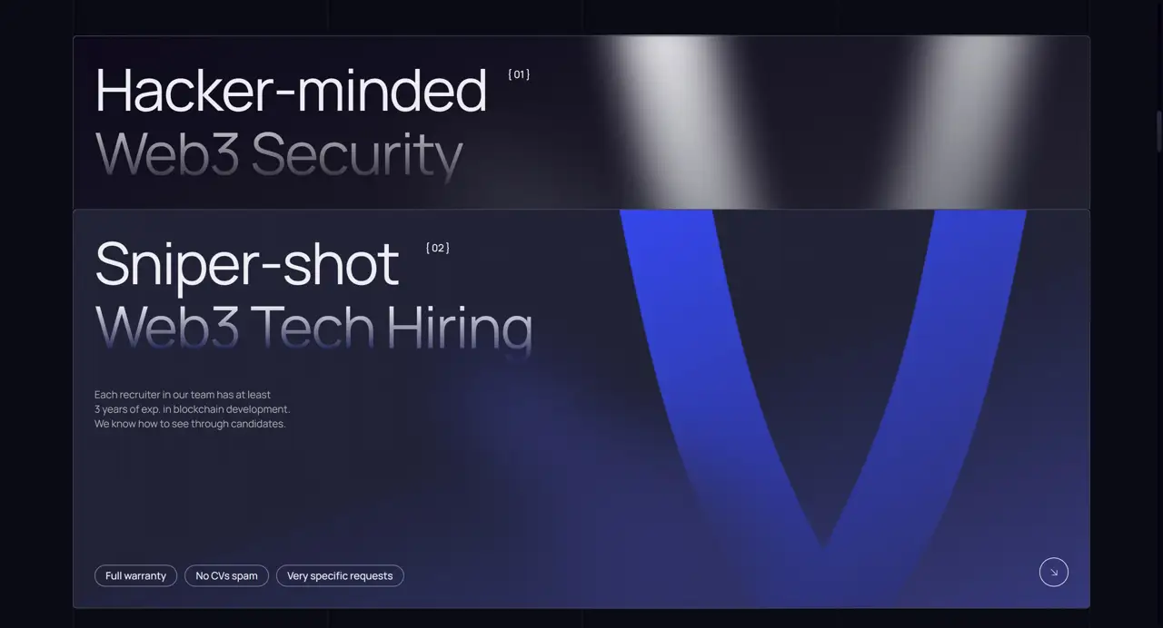 Секция «Услуги» с сайта https://veretin.com/, тематика — IT и программное обеспечение, цвета — Черный, стиль — Корпоративный, Минимализм, типографика — Без засечек, Декоративные