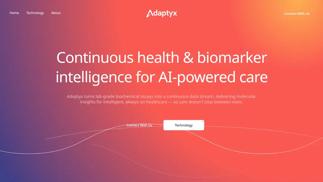 Секция «Призыв к действию» с сайта https://adaptyx.bio/, тематика — IT и программное обеспечение, цвета — Серый, Красный, стиль — Корпоративный, типографика — Без засечек