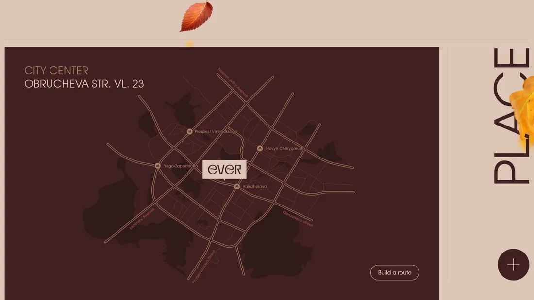 Секция «Карты» с сайта https://ever-live-here.com/en/, тематика — Бизнес и профессиональные услуги, Недвижимость, цвета — Белый, Черный, стиль — Корпоративный, Минимализм, типографика — Без засечек