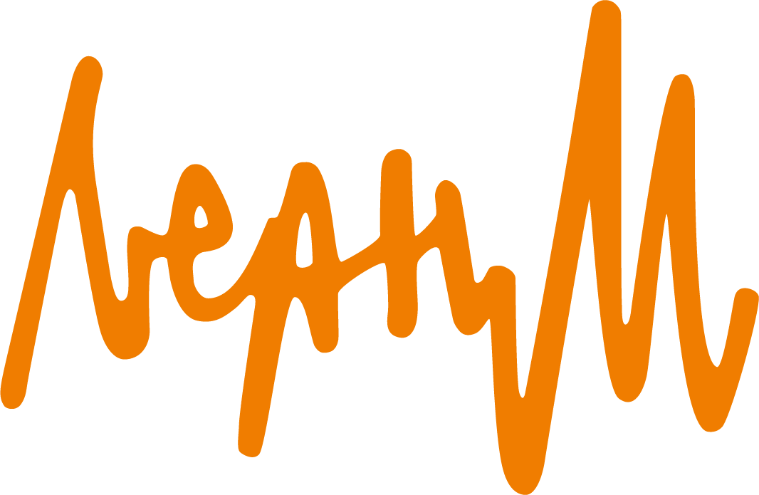 Текстовый логотип Леан-М, тематика — Медиа, цвета — Черный, Оранжевый, Коричневый