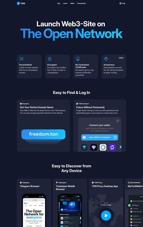 Продукт TON, тематика — Крипто  и блокчейн, цвета — Черный, стиль — Корпоративный, Полигональный, типографика — Без засечек