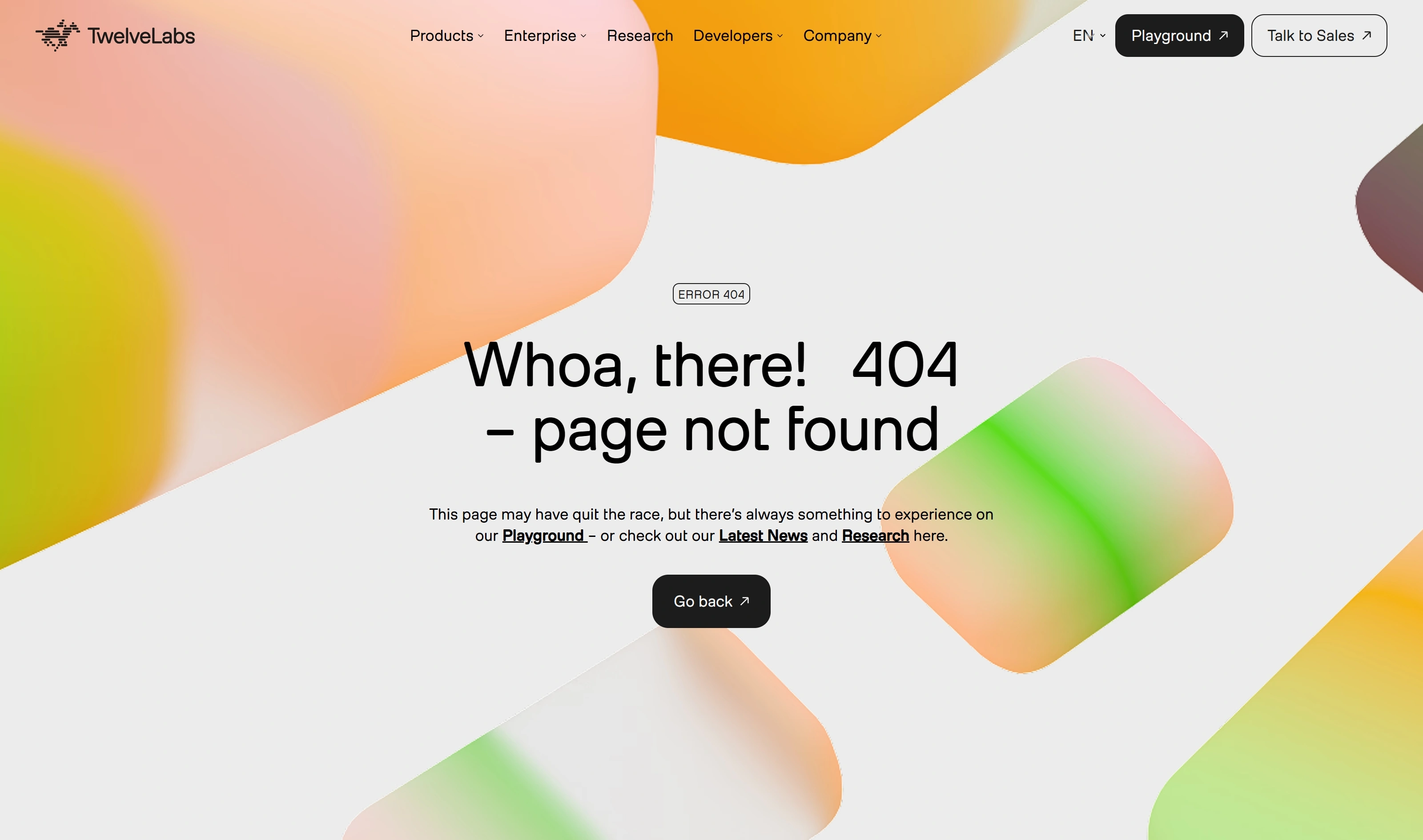 TwelveLabs 404-страница TwelveLabs, тематика — IT и программное обеспечение, цвета — Белый, Желтый, стиль — Минимализм, Органический и природный, типографика — Без засечек, Декоративные