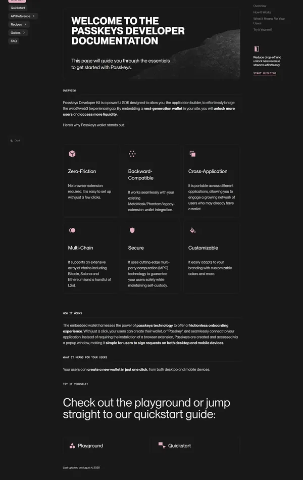 Услуги Passkeys Wallet, тематика — IT и программное обеспечение, Крипто  и блокчейн, цвета — Черный, стиль — Корпоративный, Минимализм, типографика — Без засечек