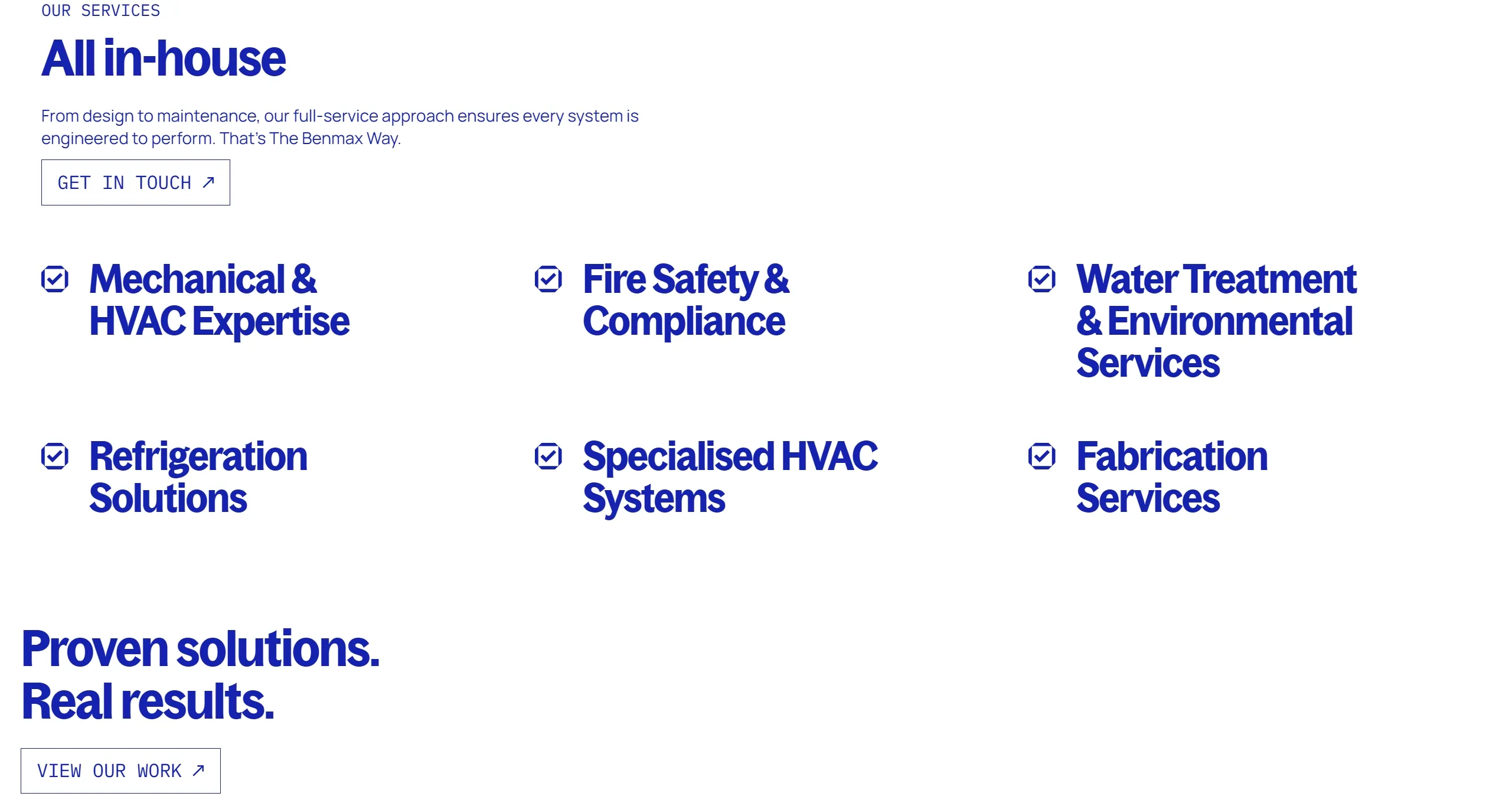 Benmax Секция «Услуги» с сайта https://benmax.com.au/, тематика — Бизнес и профессиональные услуги, цвета — Белый, стиль — Корпоративный, типографика — Без засечек