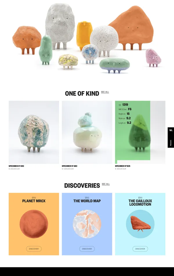 Главная Monsieur Cailloux, тематика — Искусство, Другое, цвета — Белый, Черный, стиль — Полигональный, типографика — Без засечек