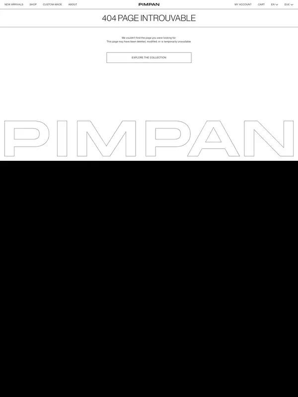 404-страница Pimpan, тематика — Домашние животные, цвета — Белый, стиль — Минимализм, типографика — Без засечек, Декоративные