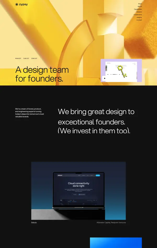 Главная Zypsy, тематика — Бизнес и профессиональные услуги, цвета — Черный, стиль — Корпоративный, типографика — Без засечек