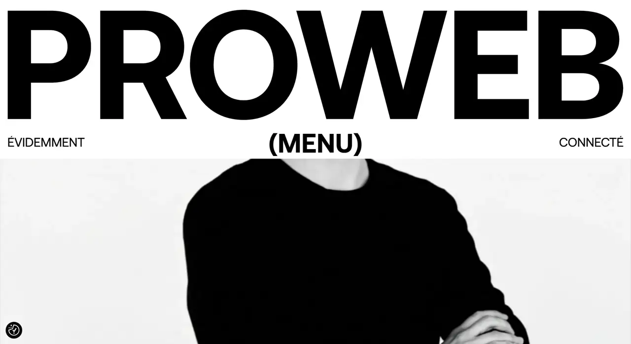 Секция «Первый экран» с сайта https://www.proweb.gr/, тематика — IT и программное обеспечение, цвета — Белый, Черный, Серый, стиль — Минимализм, Типографика, Брутализм, типографика — Без засечек, Декоративные