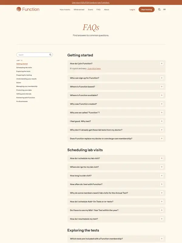 База знаний Function, тематика — Здоровье и фитнес, цвета — Белый, стиль — Минимализм, типографика — Без засечек