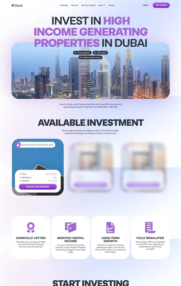 Услуги Deed, тематика — Недвижимость, цвета — Белый, Серый, стиль — Корпоративный, типографика — Без засечек