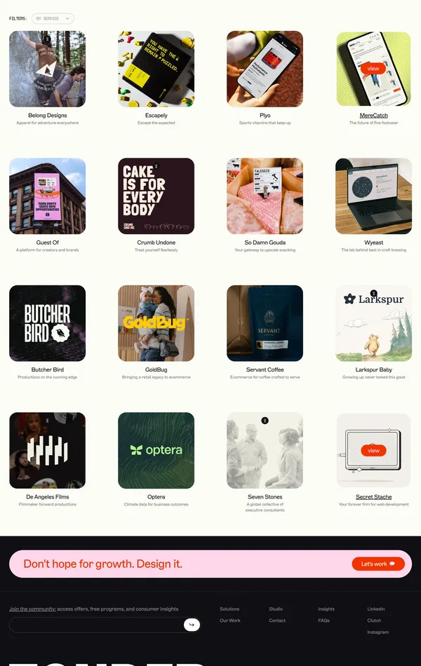 Портфолио Fonder Studio, тематика — Дизайн, цвета — Белый, Черный, Серый, стиль — Минимализм, типографика — Без засечек