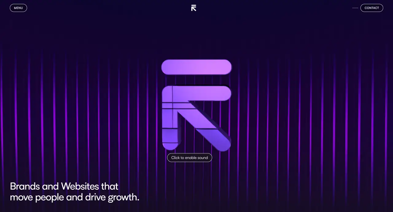 Секция «Первый экран» с сайта https://www.refokus.com/, тематика — Агентство , цвета — Черный, стиль — Корпоративный, Минимализм, типографика — Без засечек