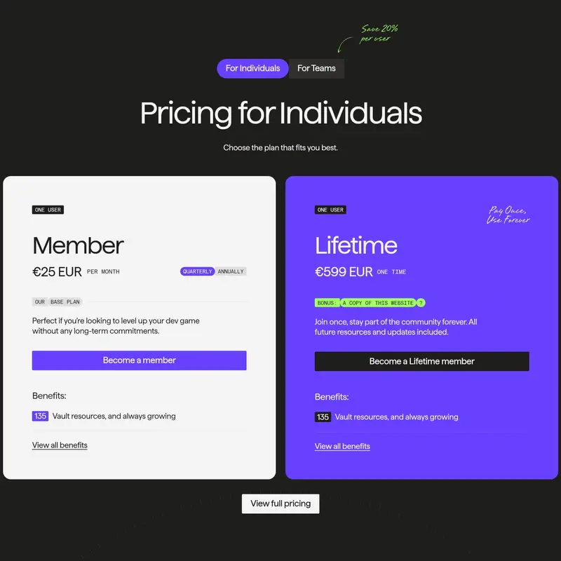 Секция «Цены» с сайта https://www.osmo.supply/, тематика — IT и программное обеспечение, цвета — Белый, Черный, Фиолетовый, стиль — Минимализм, типографика — Без засечек