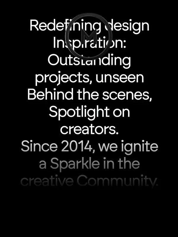 Страница о компании Mindsparkle Mag, тематика — Дизайн, цвета — Черный, стиль — Минимализм, типографика — Без засечек, Декоративные