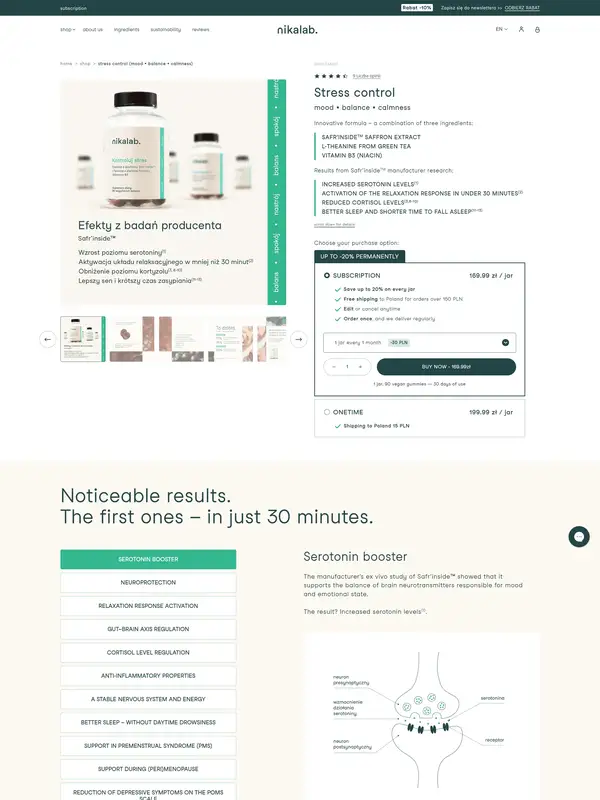 Продукт nikalab, тематика — Здоровье и фитнес, цвета — Белый, Черный, Серый, стиль — Корпоративный, Минимализм, типографика — Без засечек