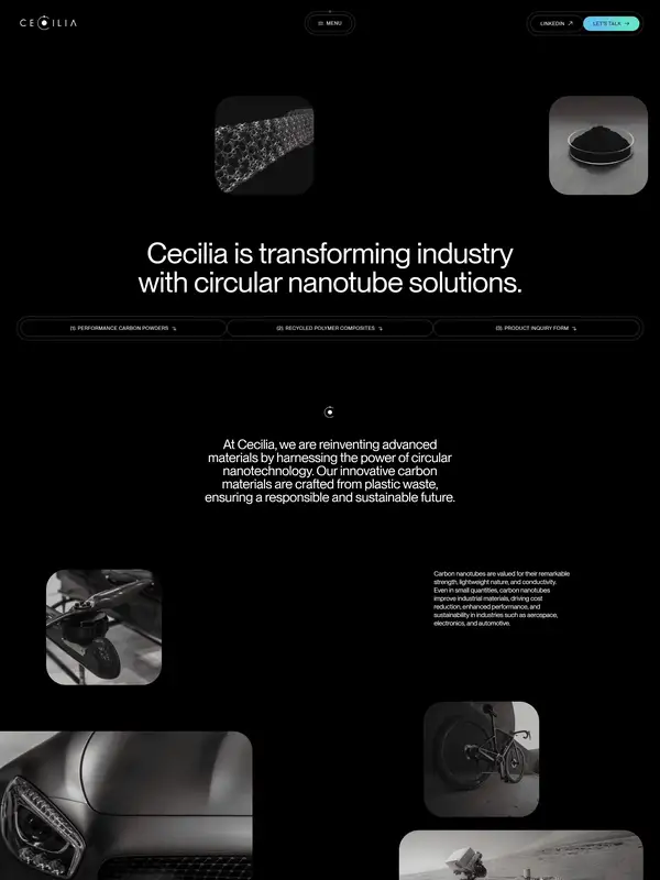 Продукт Cecilia, тематика — Другое, цвета — Черный, стиль — Корпоративный, Минимализм, типографика — Без засечек