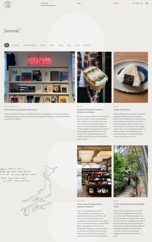 Блог Provider Store, тематика — Интернет-магазин, цвета — Белый, Серый, стиль — Минимализм, типографика — Без засечек