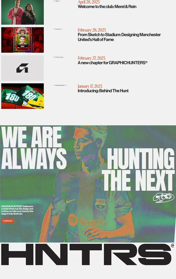 Новости GRAPHICHUNTERS, тематика — Дизайн, цвета — Белый, Серый, стиль — Типографика, Брутализм, типографика — Без засечек