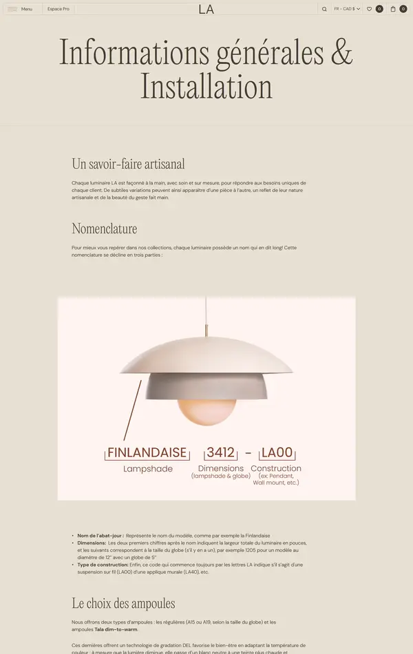 Продукт Luminaire Authentik, тематика — Продукт, цвета — Белый, стиль — Классический, Минимализм, типографика — С засечками, Без засечек